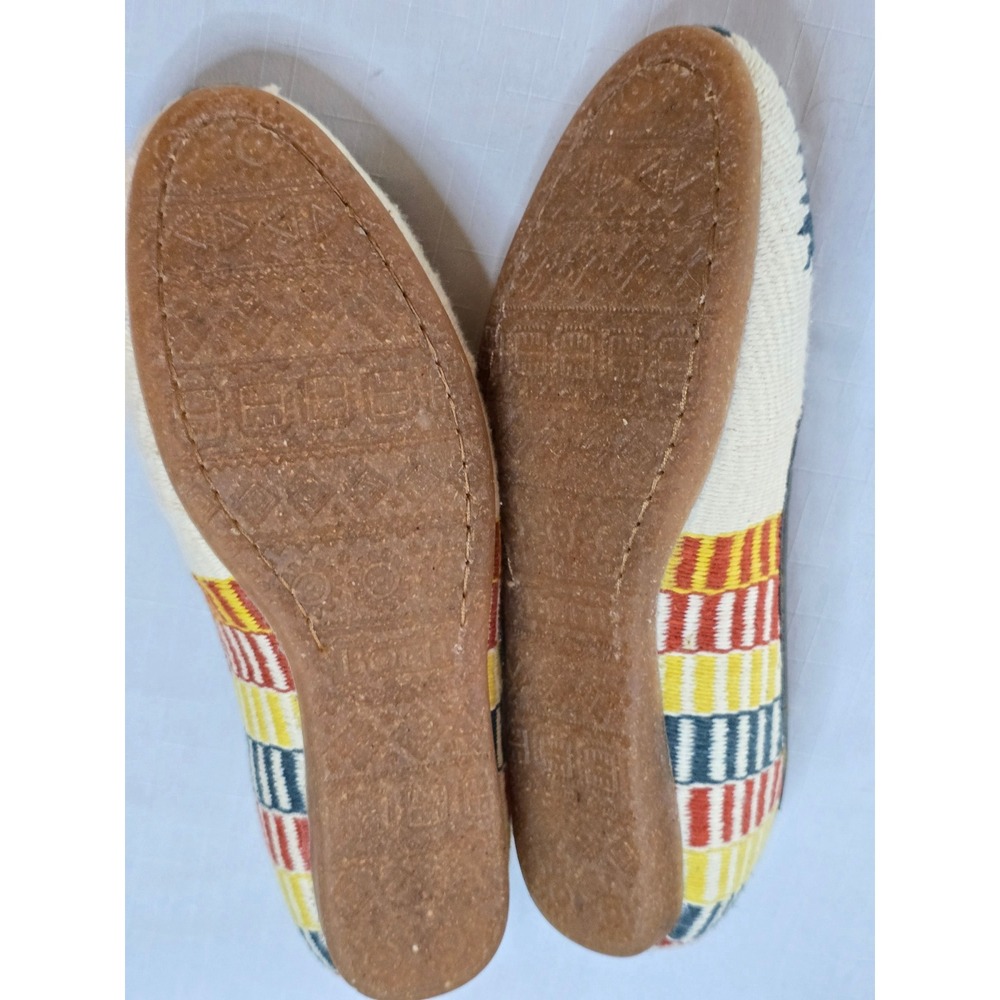 Born Women Southwest Woven Loafers Flats Cream Orange Blue Boho Size 9.5 41 - Picture 6 of 6